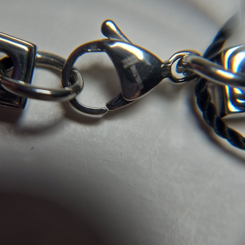 Steeltime Stainless Steel Byzantine Link Necklace - Picture 5 of 5